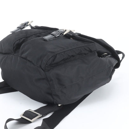 Prada Tessuto Nylon Triangle Logo Leather Backpack — view 4
