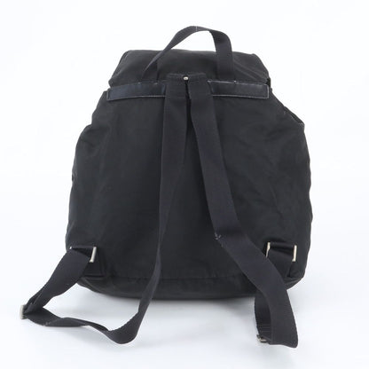 Prada White Tessuto Nylon Triangle Logo Leather Backpack Shoulder — view 3