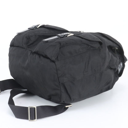 Prada White Tessuto Nylon Triangle Logo Leather Backpack Shoulder — view 4