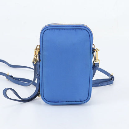 Prada White Tessuto Nylon Triangle Logo Smartphone Pouch Leather 2-Way Shoulder — view 3