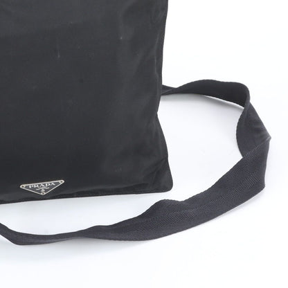 Prada White Tessuto Nylon Triangle Logo Leather Shoulder Bag Crossbody Messenger — view 2