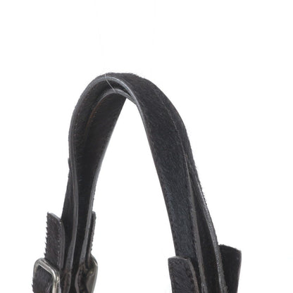 Prada White Calf Hair Leather Handbag Tote Black — view 2