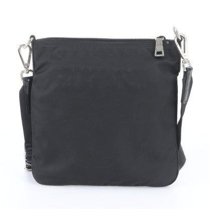Prada White Tag Tessuto Nylon Triangle Logo Leather Shoulder Bag Crossbody — view 3