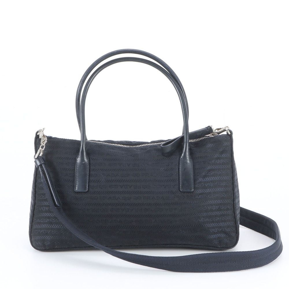 Prada White Tessuto Nylon Leather 2-Way Shoulder Bag Hand Tote