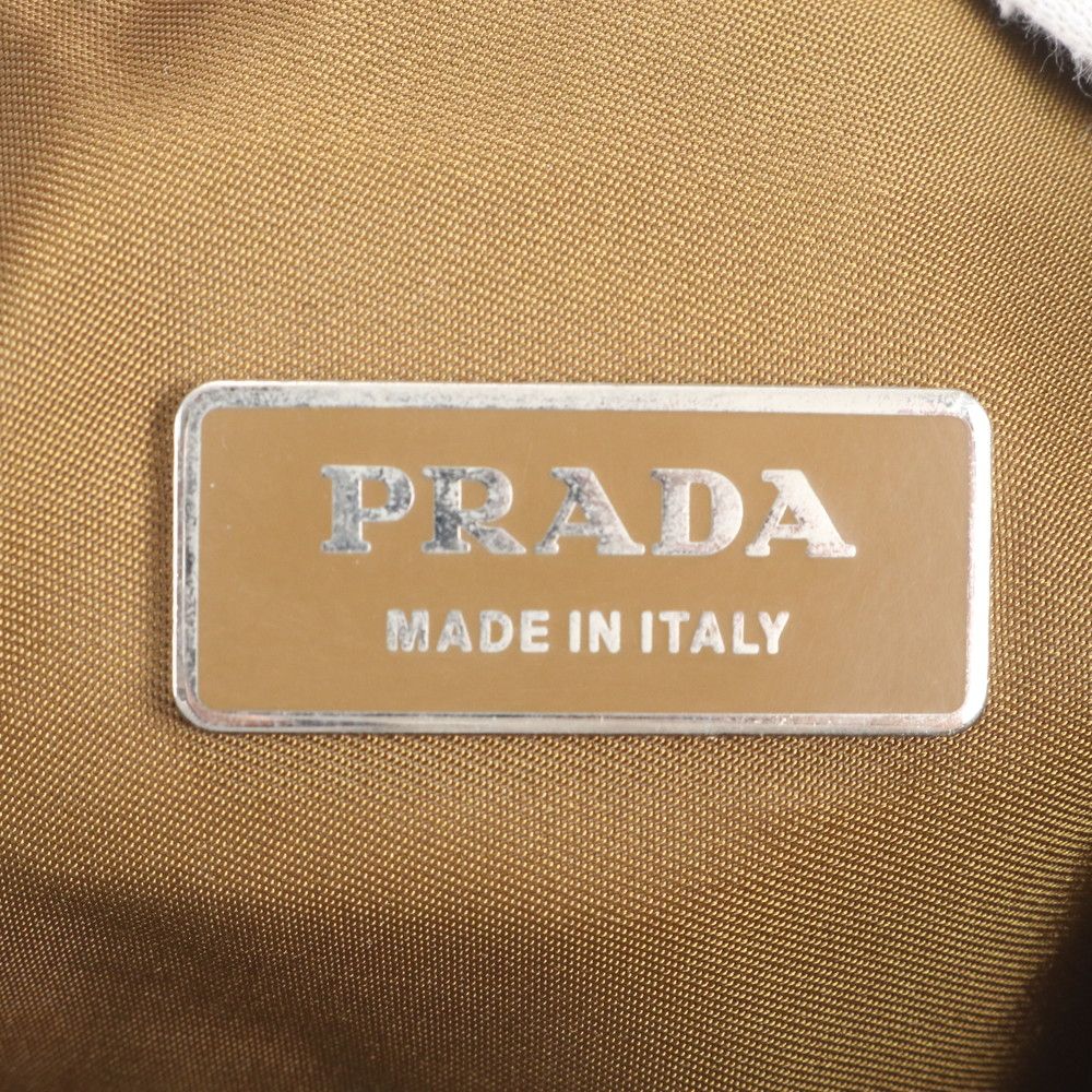 Prada White Tessuto Nylon Triangle Logo Shoulder Bag Crossbody Messenger — view 8
