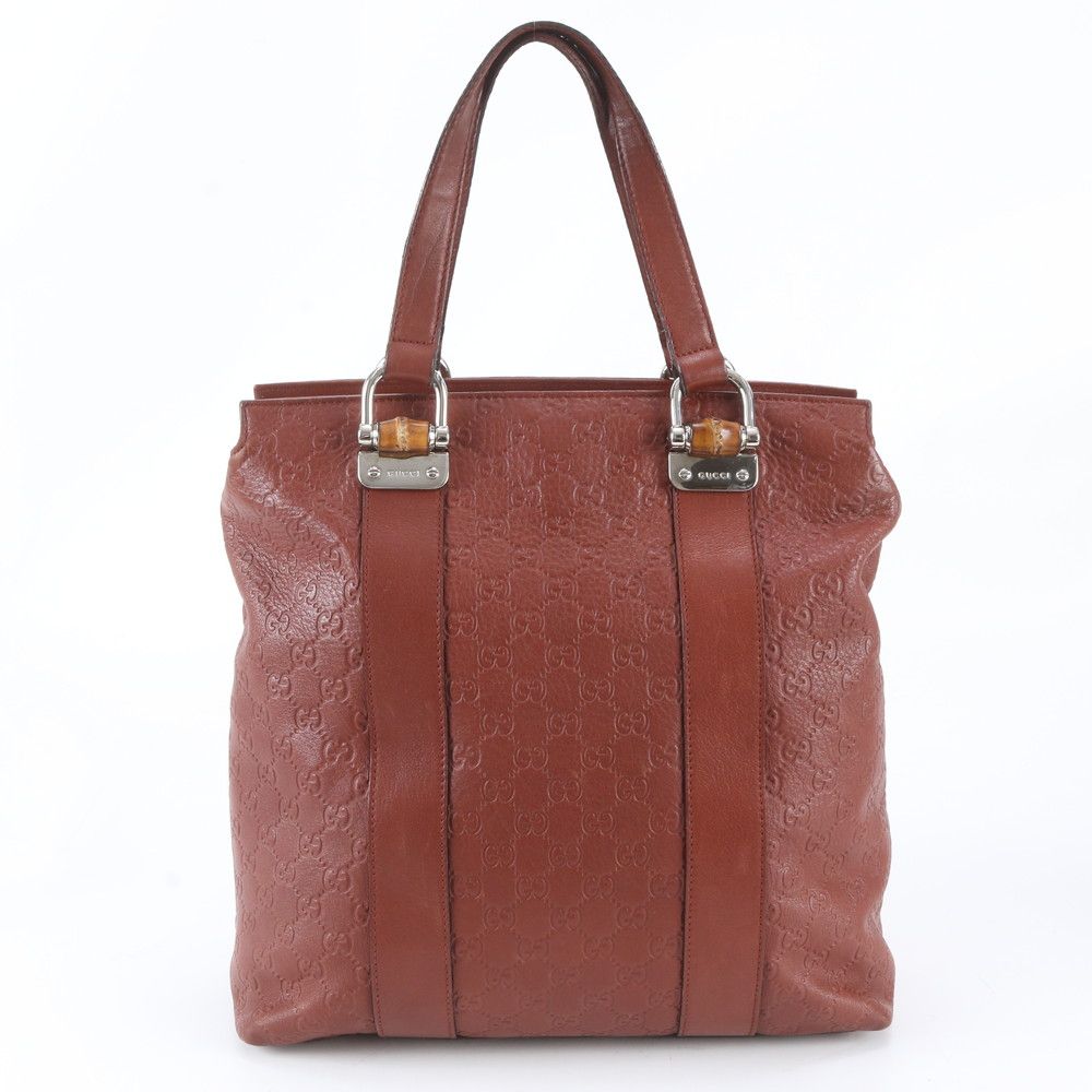 Gucci Guccissima Bamboo Leather Tote Shoulder Hand — view 3