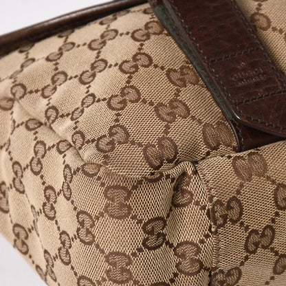 Gucci Messenger Shoulder Bag GG Canvas Brown Silver — view 7