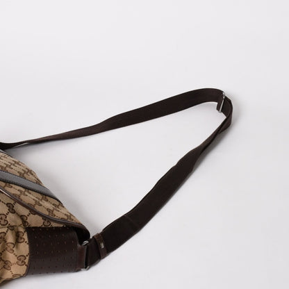 Gucci Messenger Shoulder Bag GG Canvas Brown Silver — view 4