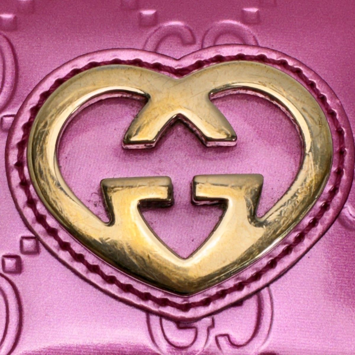 Gucci Brea Heart Enamel Pink Wallet — view 7
