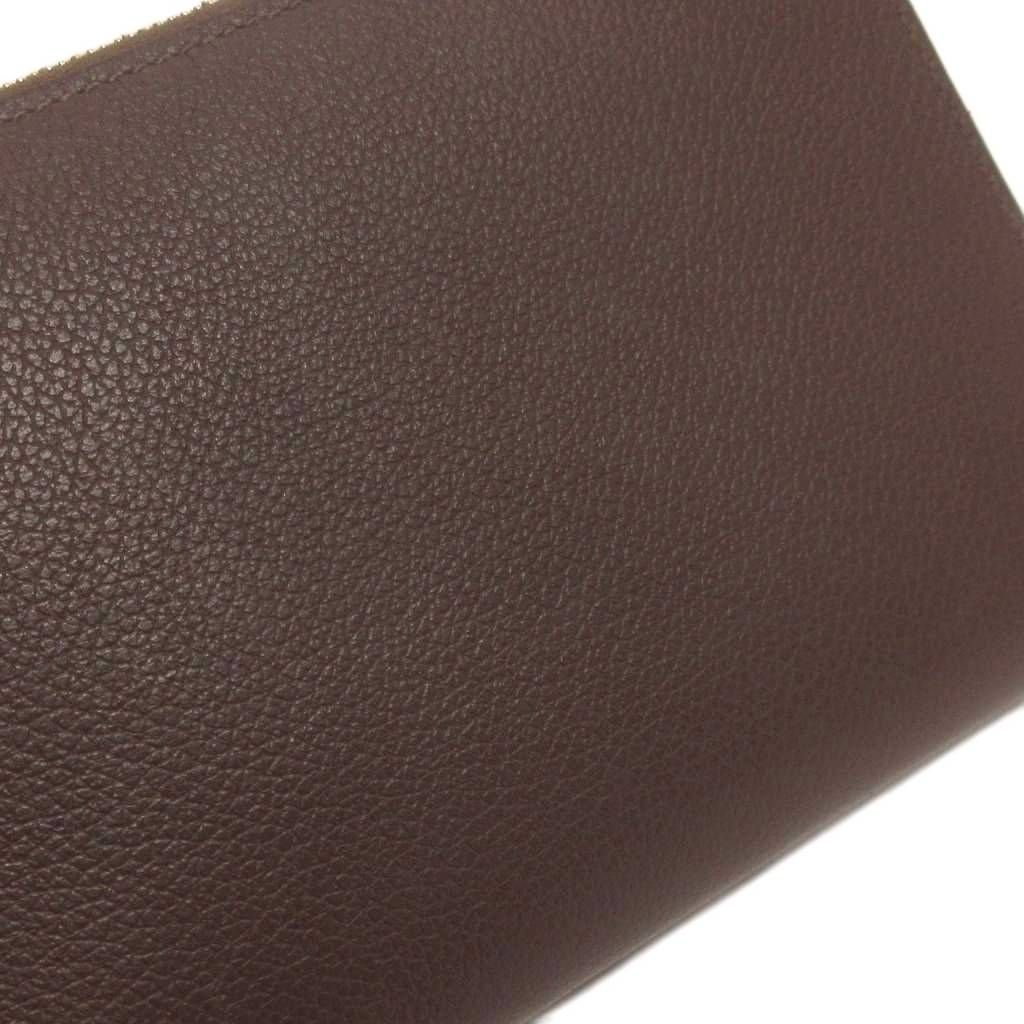 Hermes Silk in Wallet Zip Around Coin Purse Inside All Over Pattern Leather — view 7