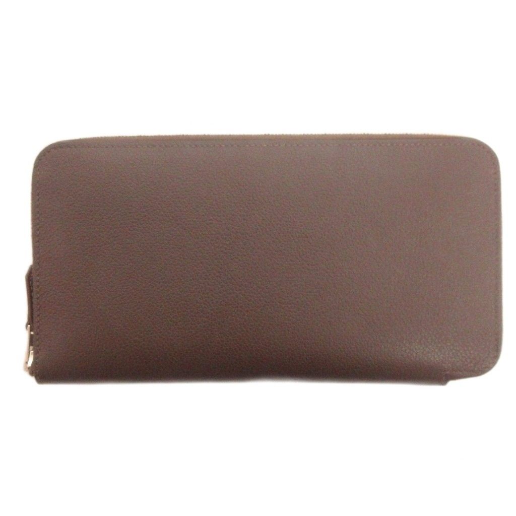 Hermes Silk in Wallet Zip Around Coin Purse Inside All Over Pattern Leather