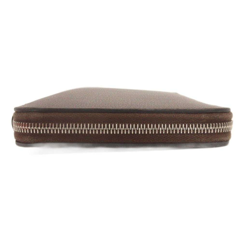 Hermes Silk in Wallet Zip Around Coin Purse Inside All Over Pattern Leather — view 2