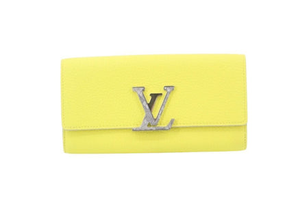 Louis Vuitton Wallet Portefeuille Capucines Tonic Lemon Taurillon Leather