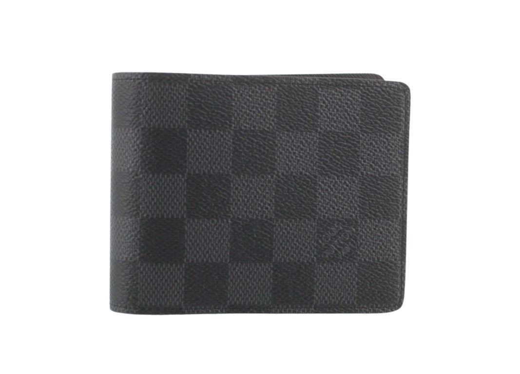 Louis Vuitton Bifold Wallet Portefeuille Multiple Black Damier Graphite