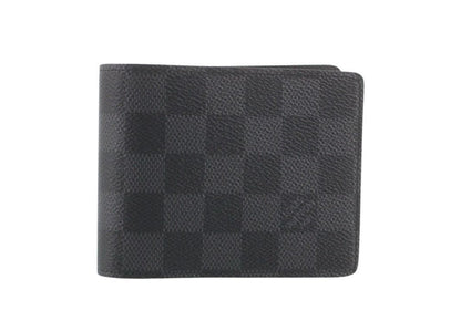 Louis Vuitton Bifold Wallet Portefeuille Multiple Black Damier Graphite