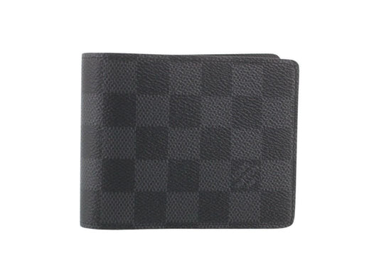 Louis Vuitton Bifold Wallet Portefeuille Multiple Black Damier Graphite