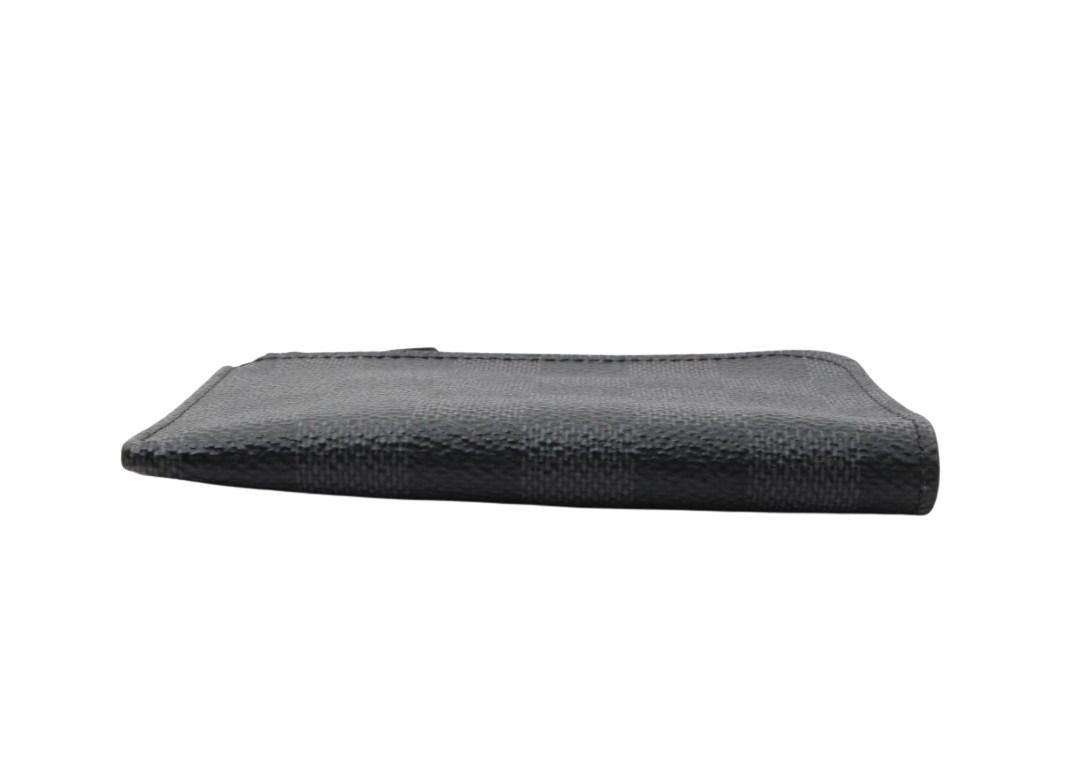 Louis Vuitton Coin Case Porte-Monnaie NM Black Damier Graphite Purse Silver — view 3