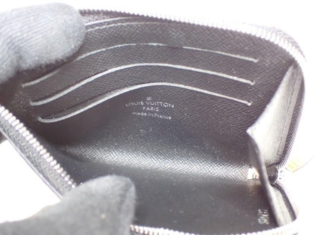 Louis Vuitton Coin Case Porte-Monnaie NM Black Damier Graphite Purse Silver — view 8