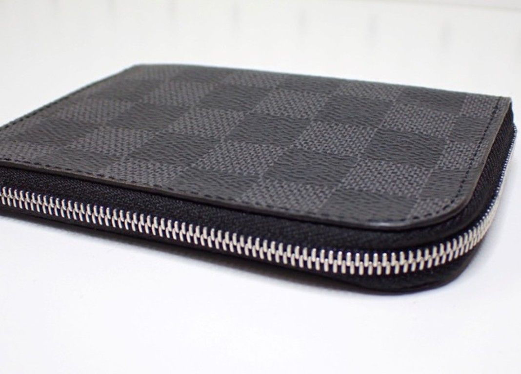 Louis Vuitton Coin Case Porte-Monnaie NM Black Damier Graphite Purse Silver — view 6