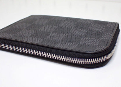 Louis Vuitton Coin Case Porte-Monnaie NM Black Damier Graphite Purse Silver — view 6