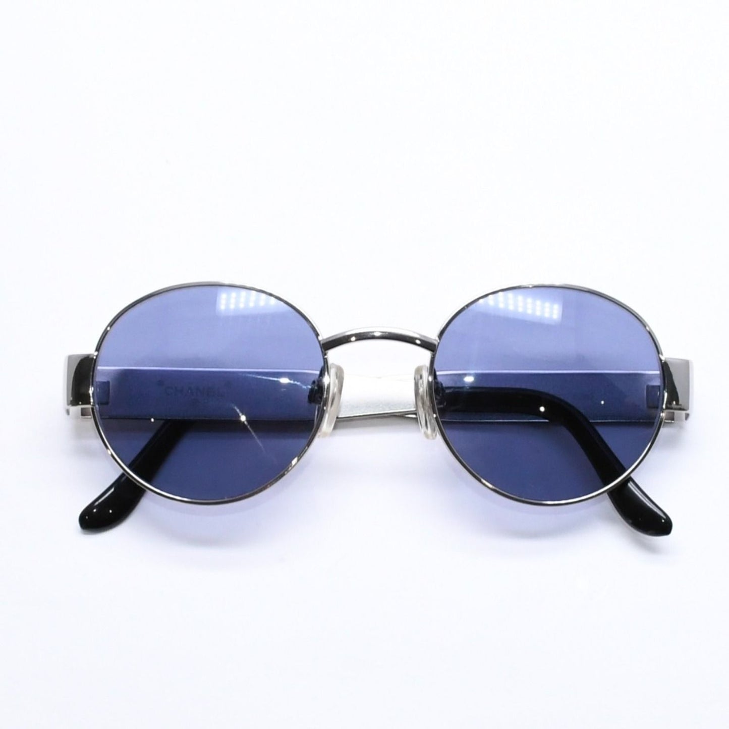 Chanel Sunglasses Eyewear Silver Purple Lens