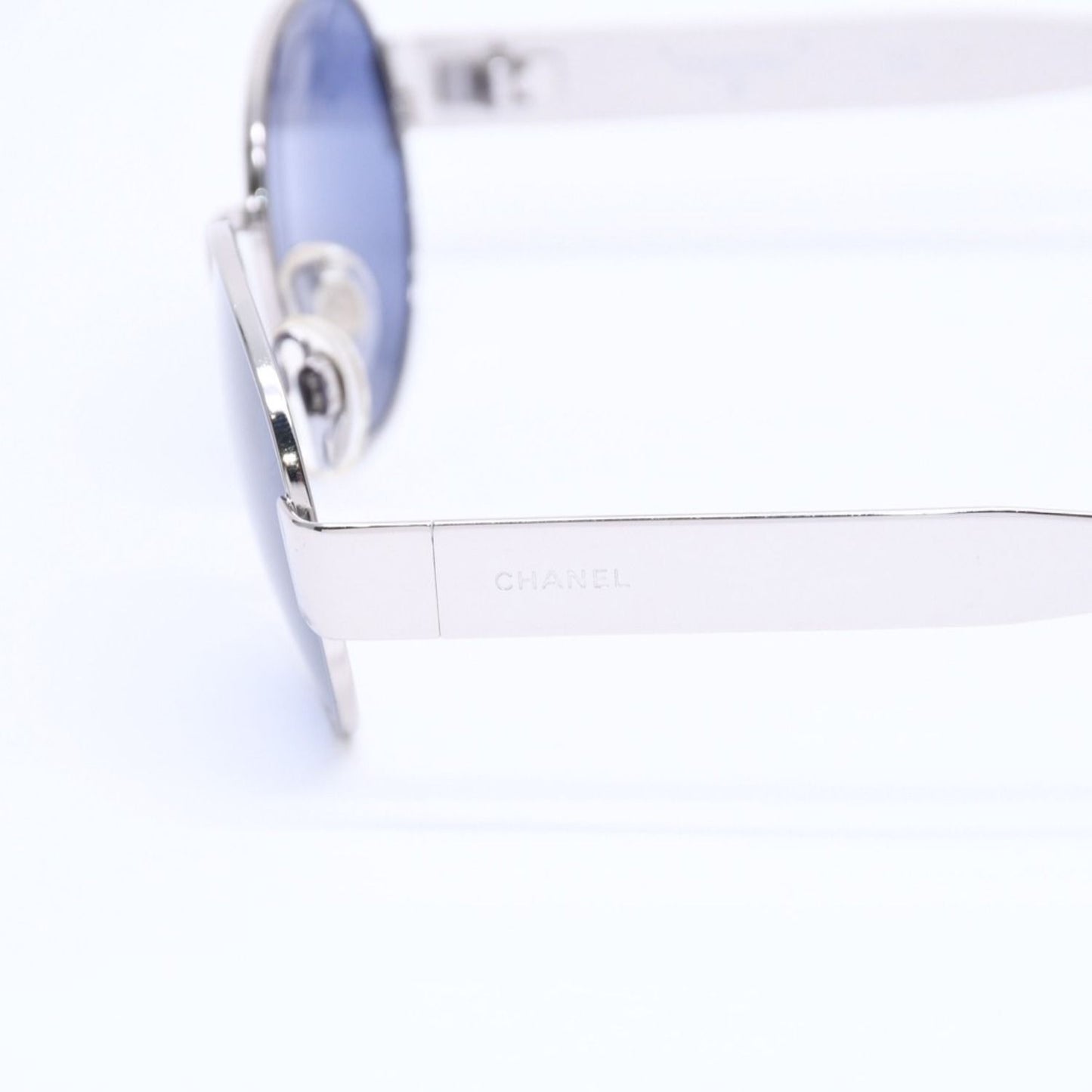 Chanel Sunglasses Eyewear Silver Purple Lens — view 6