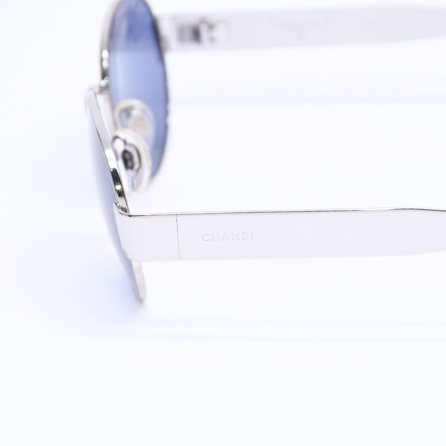 Chanel Sunglasses Eyewear Silver Purple Lens — view 6
