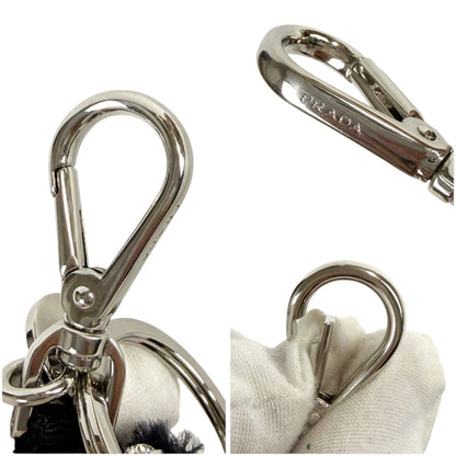 Prada Panda Triangle Logo Key Ring Key Sling Bag Charm Teddy Bear — view 8