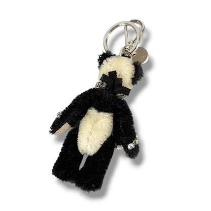 Prada Panda Triangle Logo Key Ring Key Sling Bag Charm Teddy Bear — view 2