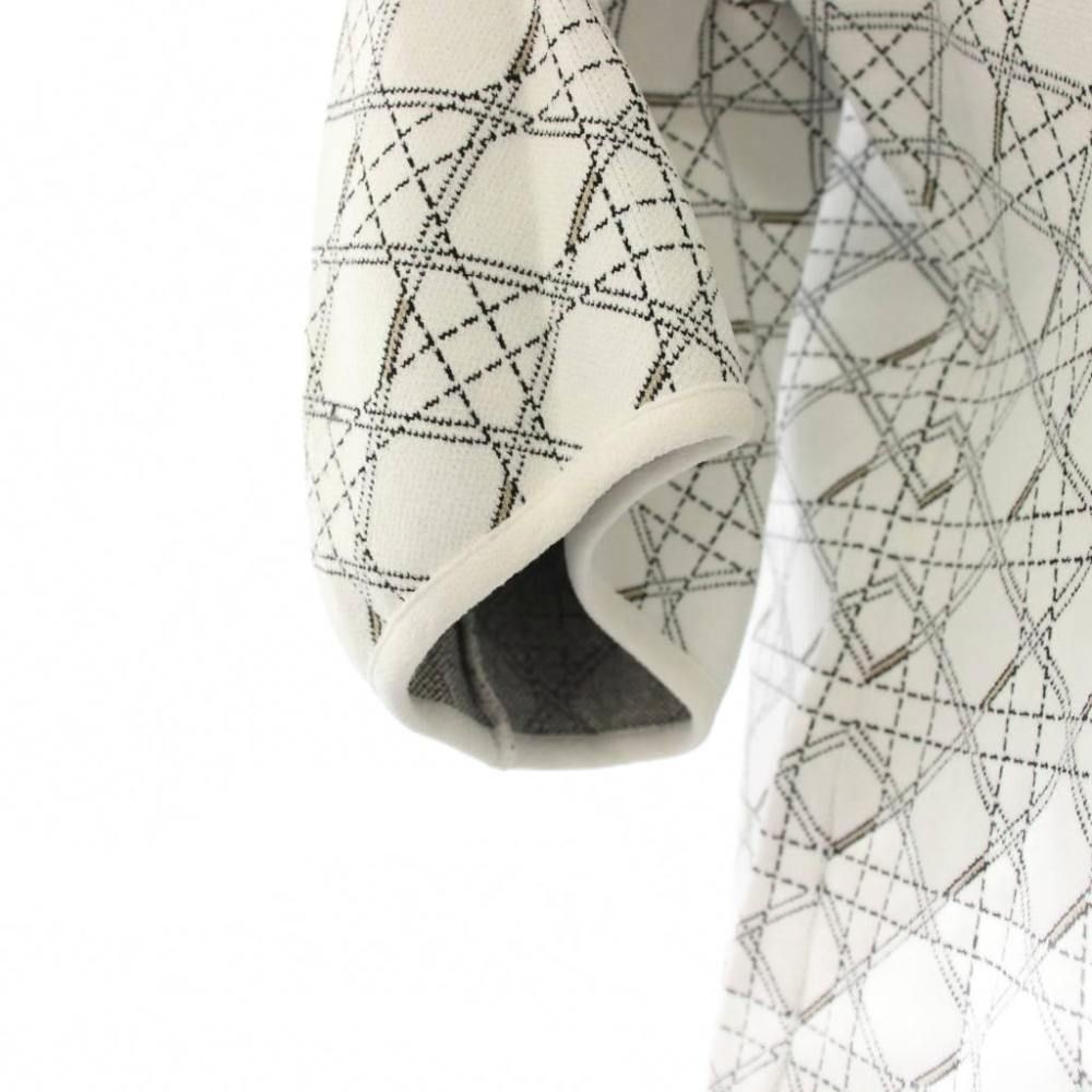 Dior Cannage Knit Top Short Sleeve 44 White Sweater — view 5