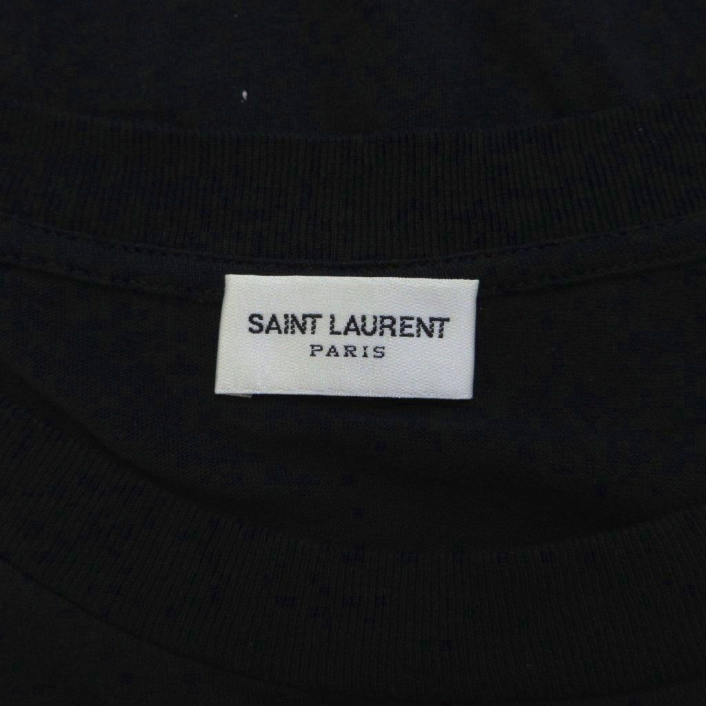 Saint Laurent Paris T-Shirt XS Black Logo Print Short Sleeve Uncut Top PP — view 3