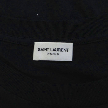 Saint Laurent Paris T-Shirt XS Black Logo Print Short Sleeve Uncut Top PP — view 3