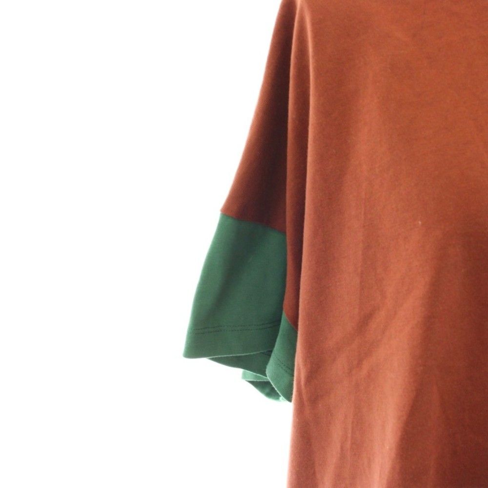 Loewe Anagram Embroidery T-Shirt Short Sleeve Contrast Silk XS Brown Green — view 6
