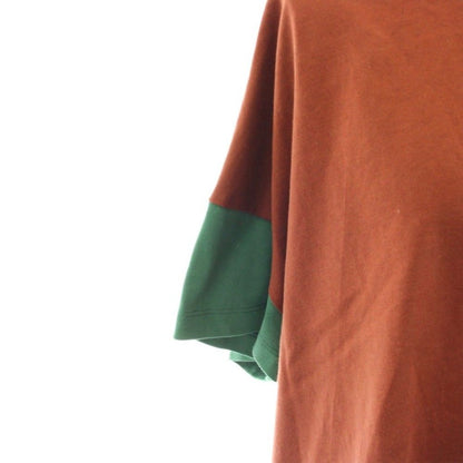Loewe Anagram Embroidery T-Shirt Short Sleeve Contrast Silk XS Brown Green — view 6