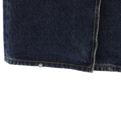 Prada Denim Skirt Tight Long Triangle Plate 36 Blue — view 6