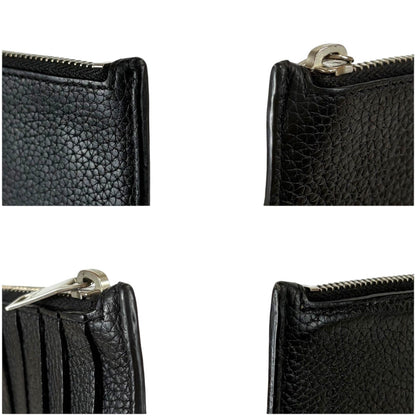 Saint Laurent Paris Zip Card Case with Neck Strap Fragment Black — view 6