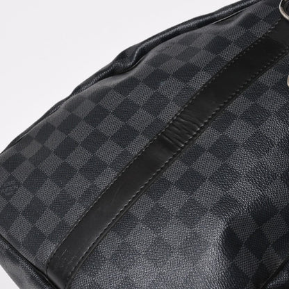Louis Vuitton Keepall Bandouliere 55 Boston Bag Damier Graphite Black — view 8