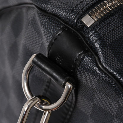 Louis Vuitton Keepall Bandouliere 55 Boston Bag Damier Graphite Black — view 6