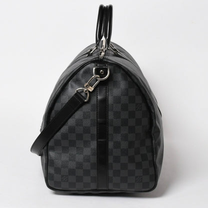Louis Vuitton Keepall Bandouliere 55 Boston Bag Damier Graphite Black — view 4