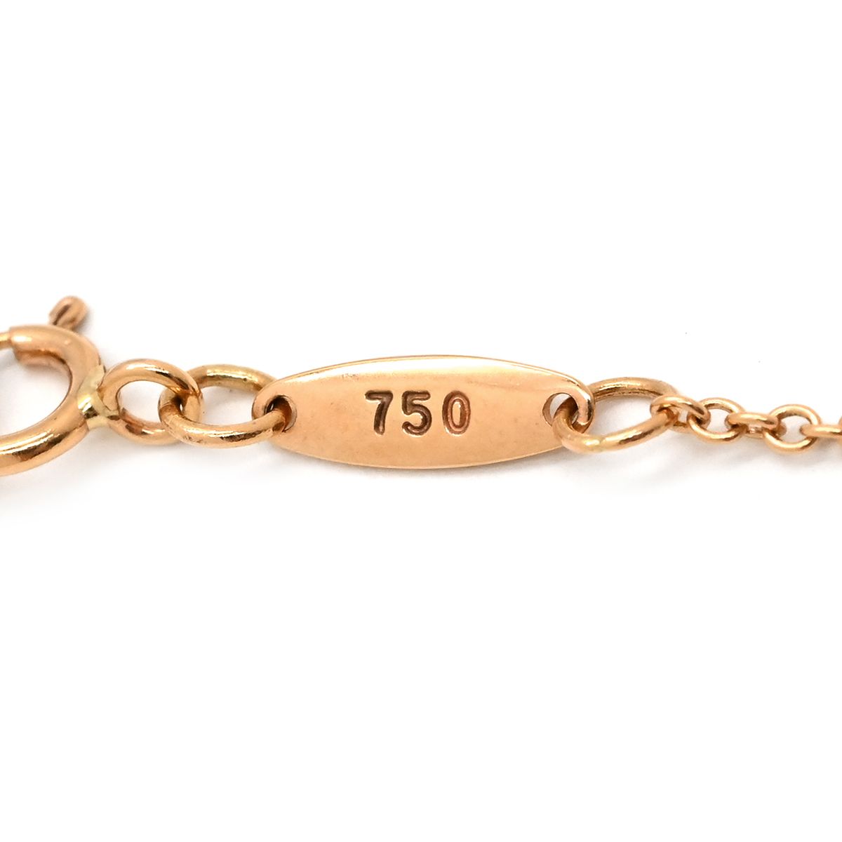 Tiffany & Co Necklace by the Yard Single Diamond Pink Gold T& Peretti 750 Rose — view 7