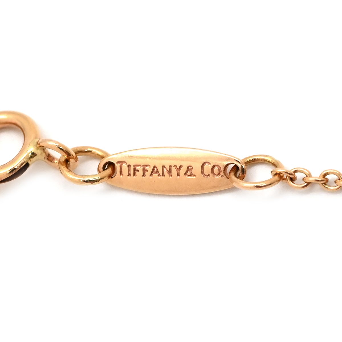 Tiffany & Co Necklace by the Yard Single Diamond Pink Gold T& Peretti 750 Rose — view 8