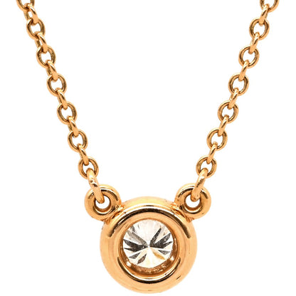 Tiffany & Co Necklace by the Yard Single Diamond Pink Gold T& Peretti 750 Rose — view 2