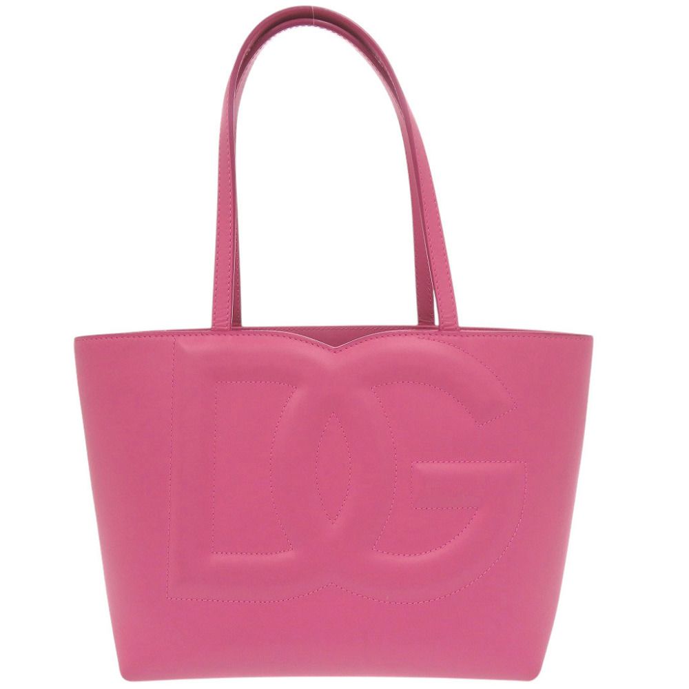 Dolce & Gabbana DG Logo Shopping Small Leather Pink Tote Bag &