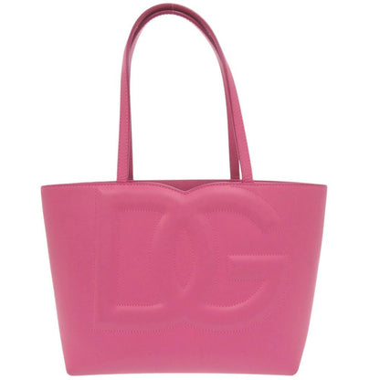 Dolce & Gabbana DG Logo Shopping Small Leather Pink Tote Bag &