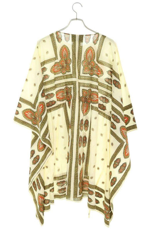 Gucci Total Pattern Cotton Poncho 40 Cape