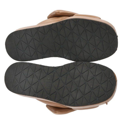Prada Triangle Logo Padded Nappa Leather Sandals — view 2