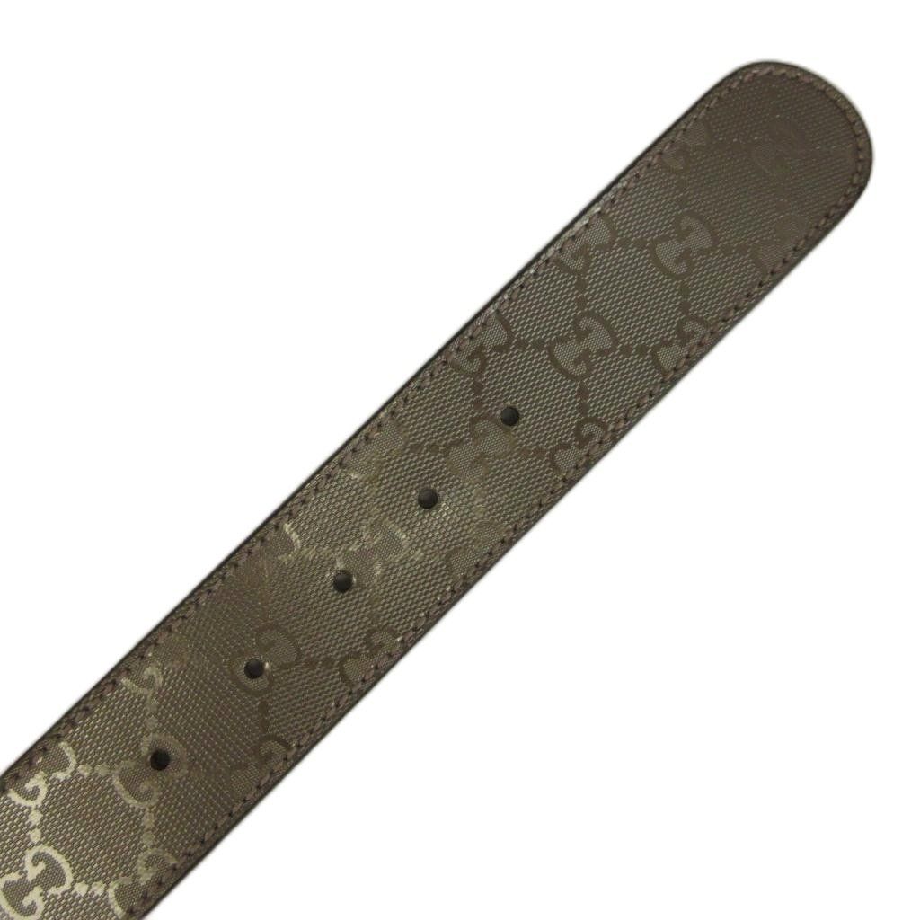 Gucci Interlocking Buckle Belt GG Supreme All Pattern Silver Gray — view 5
