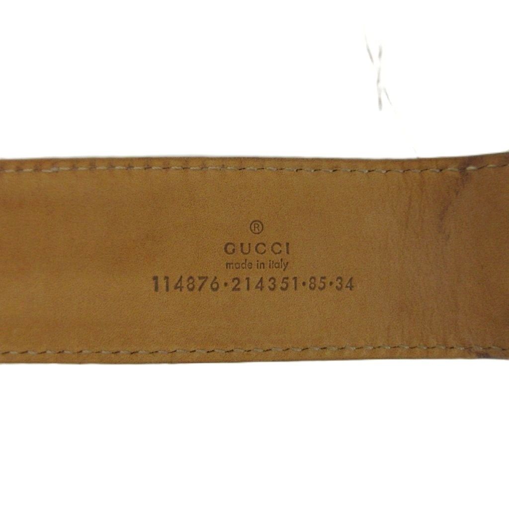 Gucci Interlocking Buckle Belt GG Supreme All Pattern Silver Gray — view 6