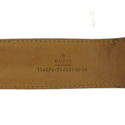 Gucci Interlocking Buckle Belt GG Supreme All Pattern Silver Gray — view 6