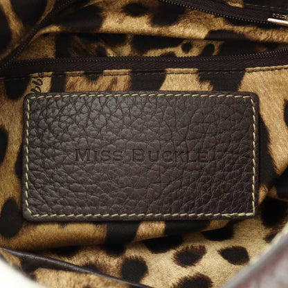 Dolce & Gabbana Miss Buckle Handbag Animal Pattern Leather All Over Inside — view 7